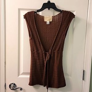 90s Old Navy brown sleeveless sweater vest